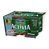 Dannon&nbsp;Activia Light Fat Free Yogurt&nbsp;Raspberry 4 Oz Right Picture